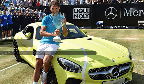 Liqui Moly junto a Rafa Nadal en su victoria de la Mercedes Cup Stuttgart